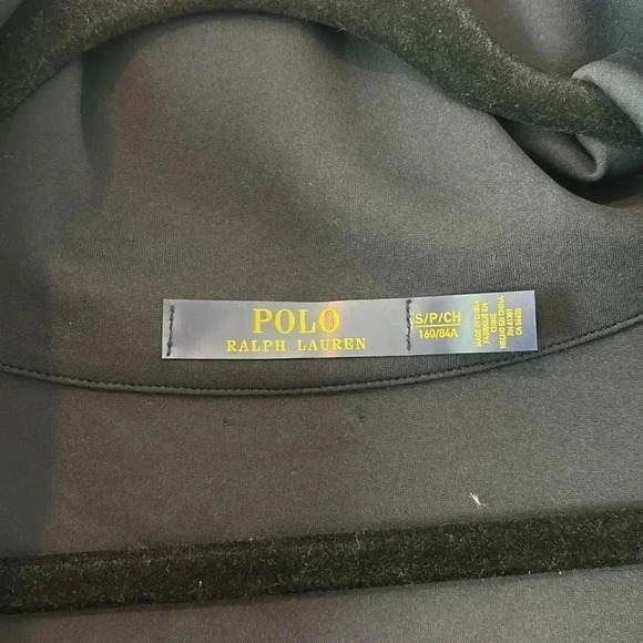 Ralph Lauren Polo neoprene, long sleeve hooded sweatshirt, small navy EUC - Picture 2 of 6